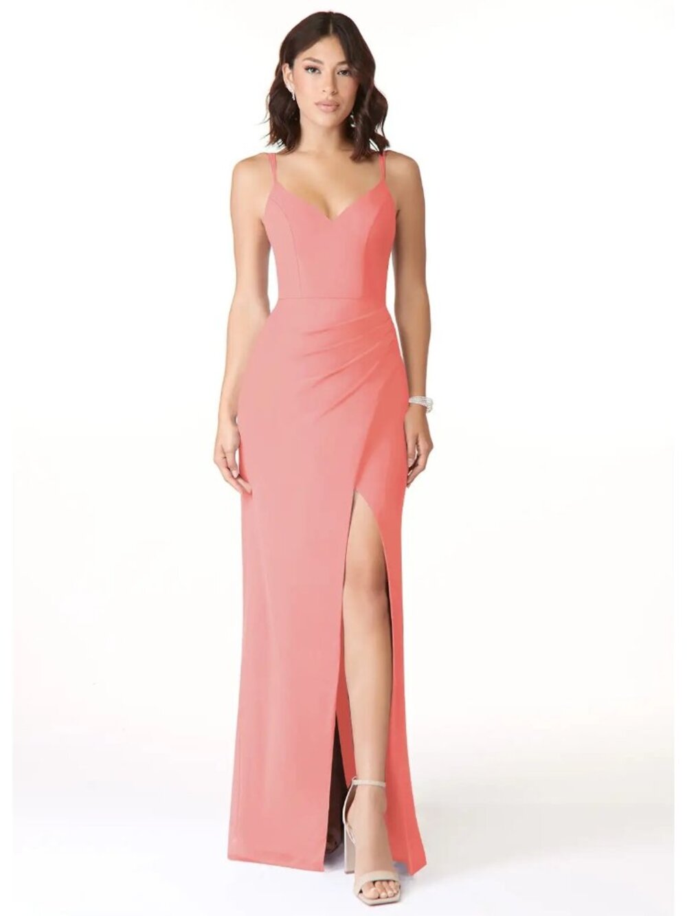 AZAZIE Leo Coral Bridesmaid Black Tie Gown Size A4 / Small NEW NWT